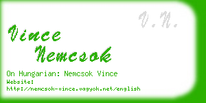 vince nemcsok business card